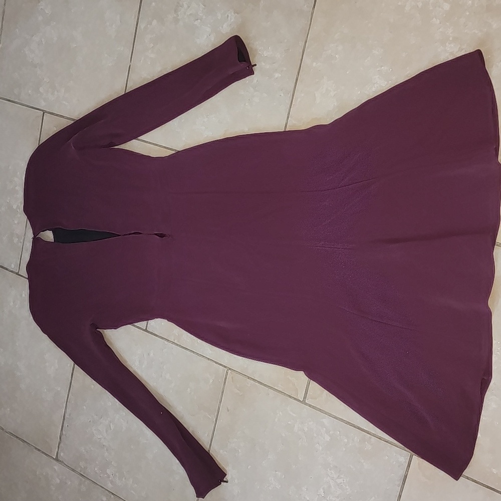Gucci Plum Long Sleeve Silk Dress Size 42 For Size 4 In US - Picture 10 of 16